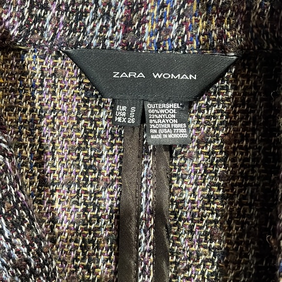 Ladies blazer purplish black brown knit-S - Picture 5 of 9